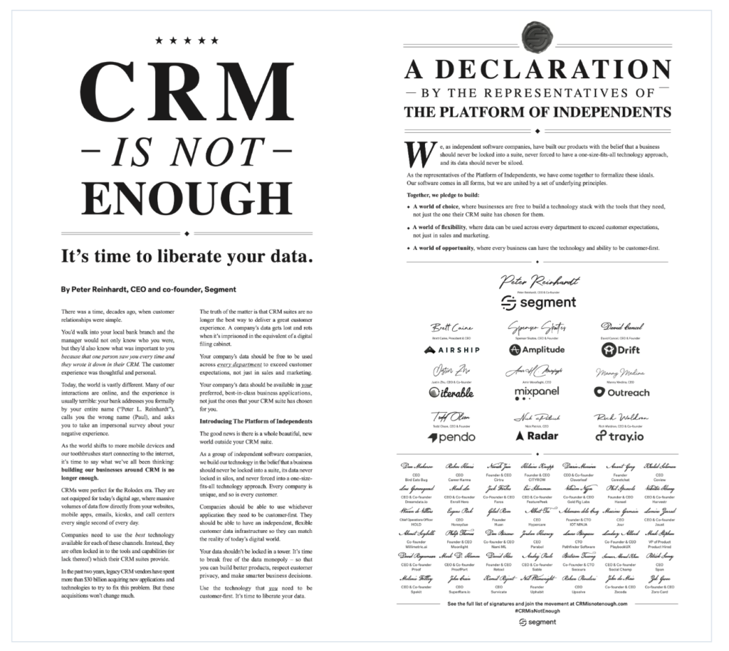 CRM is not enough campaign 