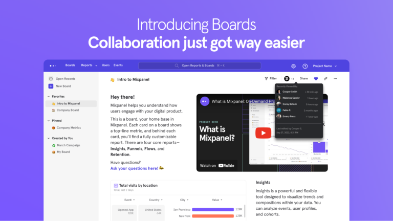Meet Mixpanel Boards: a better way to collaborate