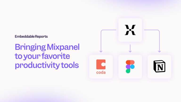 Embeddable reports: Bringing Mixpanel to your favorite productivity tools