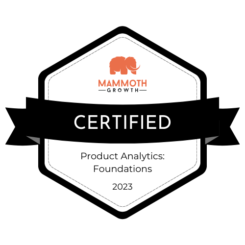 The Mammoth Growth Product Analytics: Foundations certification